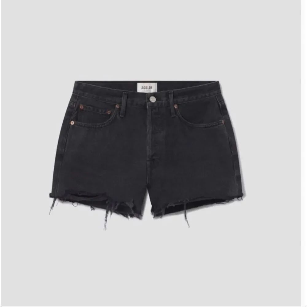 AGOLDE 25 Parker Black Vintage Cut Off Short